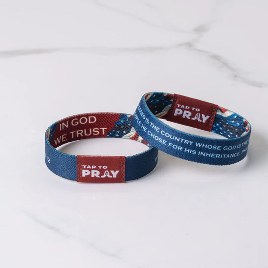 (100-413 TTP) Versible Tap To Pray Wristband - Patriot