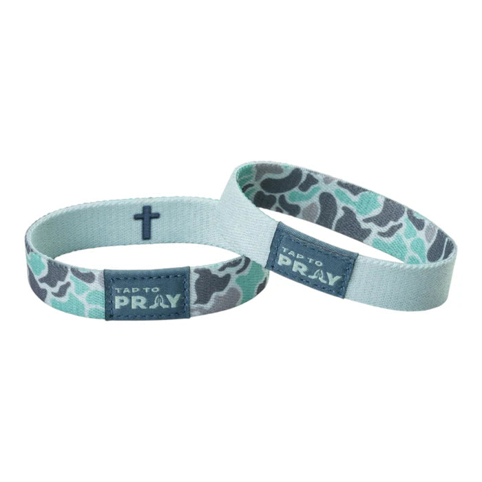 Versible Tap To Pray Wristband - River Rock Camo