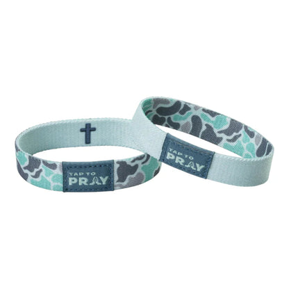 Versible Tap To Pray Wristband - River Rock Camo
