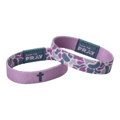 Versible Tap To Pray Wristband - River Rock Camo