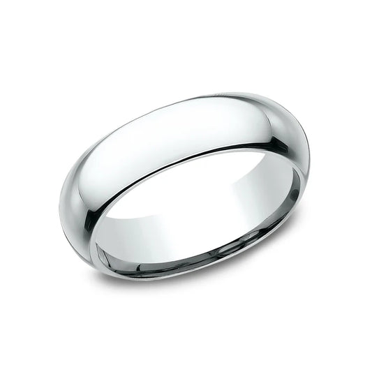 16010KW08 Benchmark 6mm Size 8 White Gold Oval 0