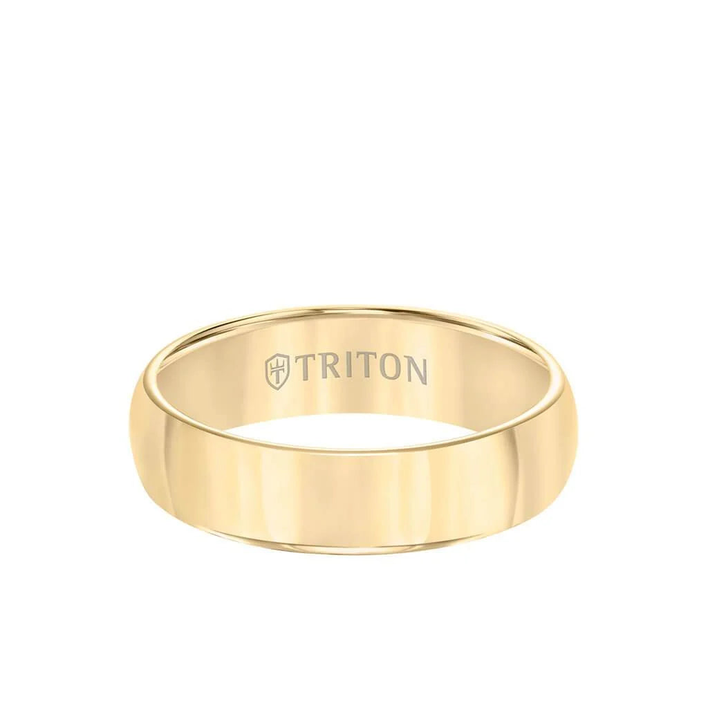 11-2134YC-G Size 10 6MM Domed Yellow Tungsten Carbide 0