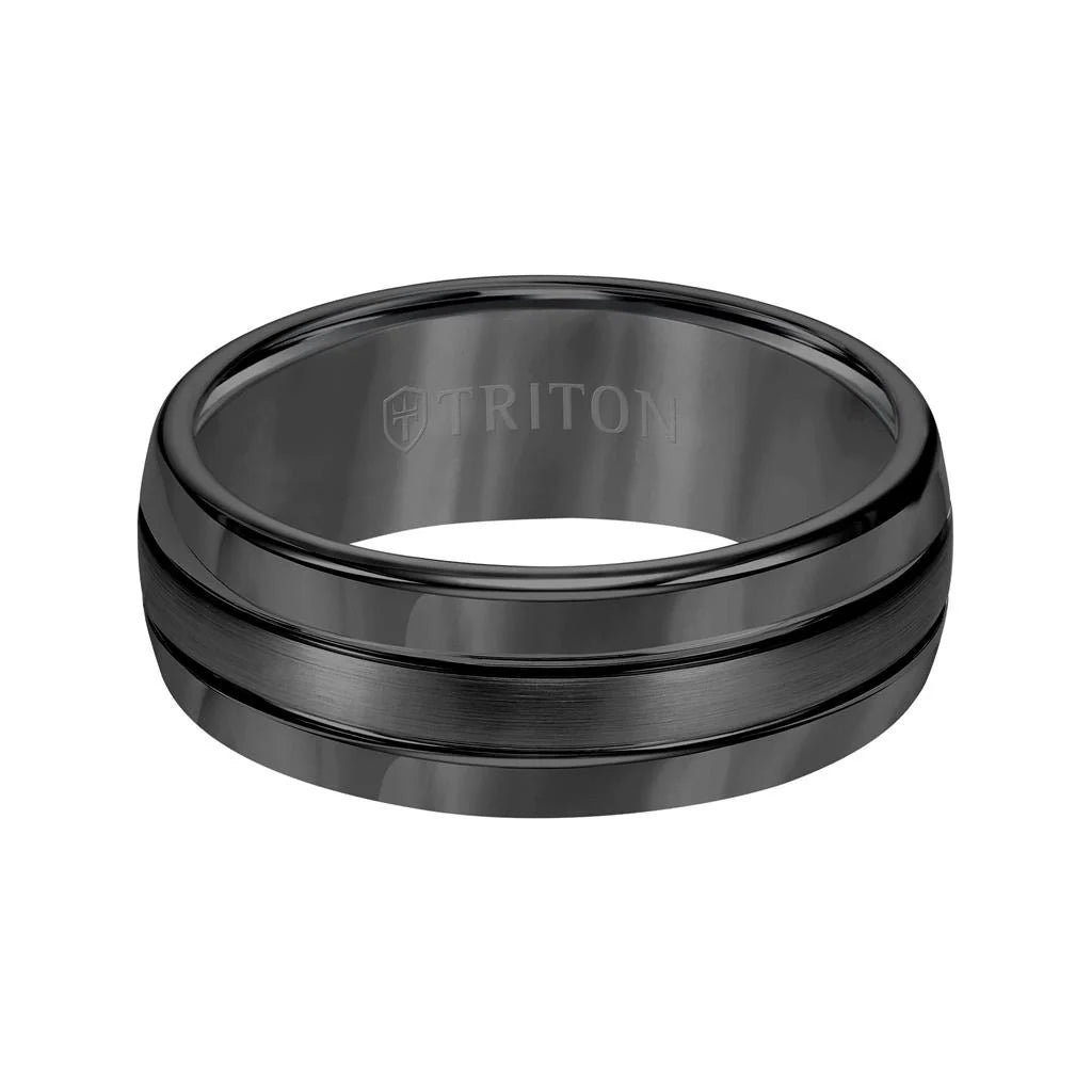 11-2926BC-G 8MM Tungsten Carbide Ring - Bright Finish and Edge 0