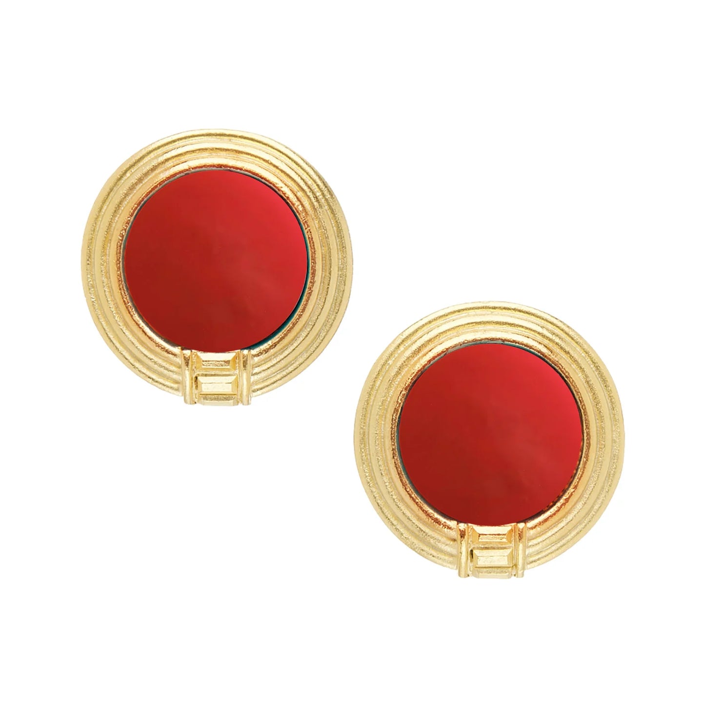 118BL Susan Shaw Gold Plated Roma Studs