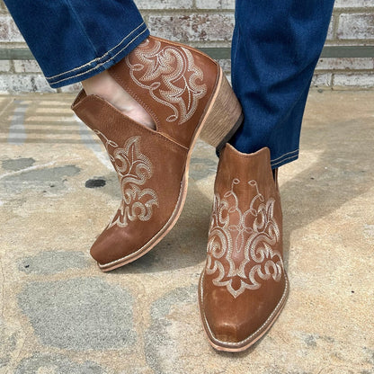 S-10622 Myra La Ponderosa Booties in Chocolate Brown
