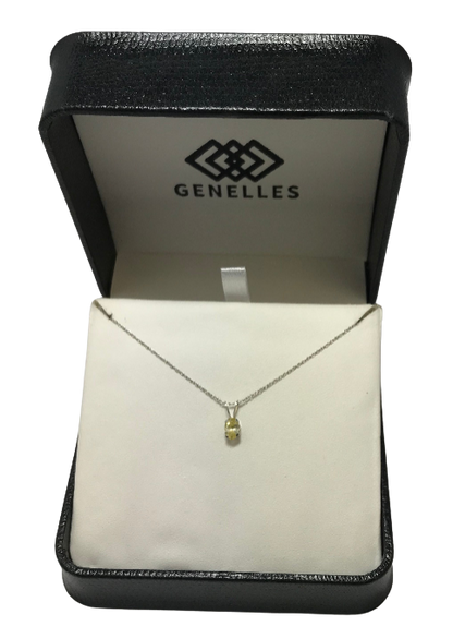 PB0900WBS 14K White Gold Birthstone Necklace