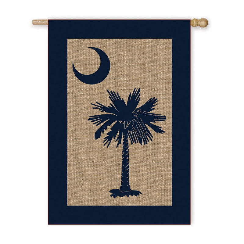 South Carolina Palmetto Burlap House Flag