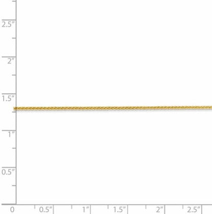 14K Yellow Gold Wheat Chain - 22"