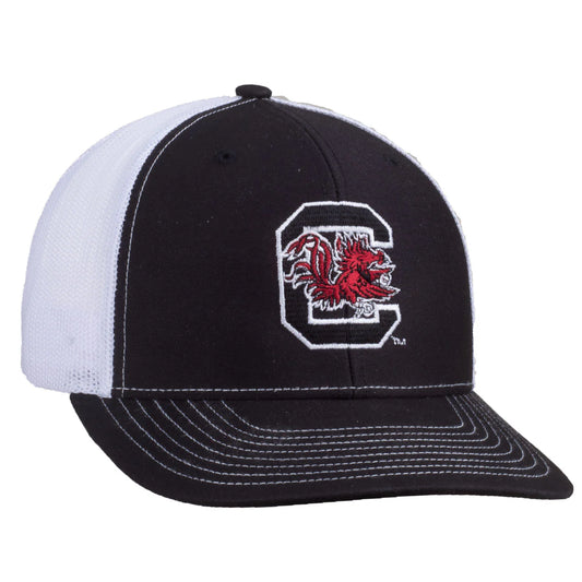 Palmetto Shirt Co. Gamecock C Logo Mesh Hat Black/White