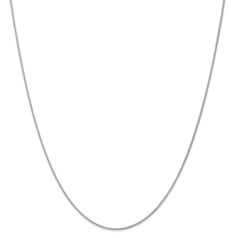 14K White Gold Wheat Chain -22"