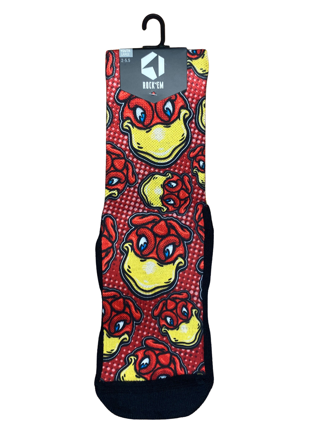 CL-SC-POPART-MASCOT-CREW-YTHL SC Gamecocks Mascot Popart Crew Socks Large 0
