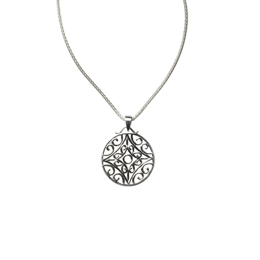 740 DER BP2004 Southern Gates Sterling Silver Biltmore Stonefleur Necklace