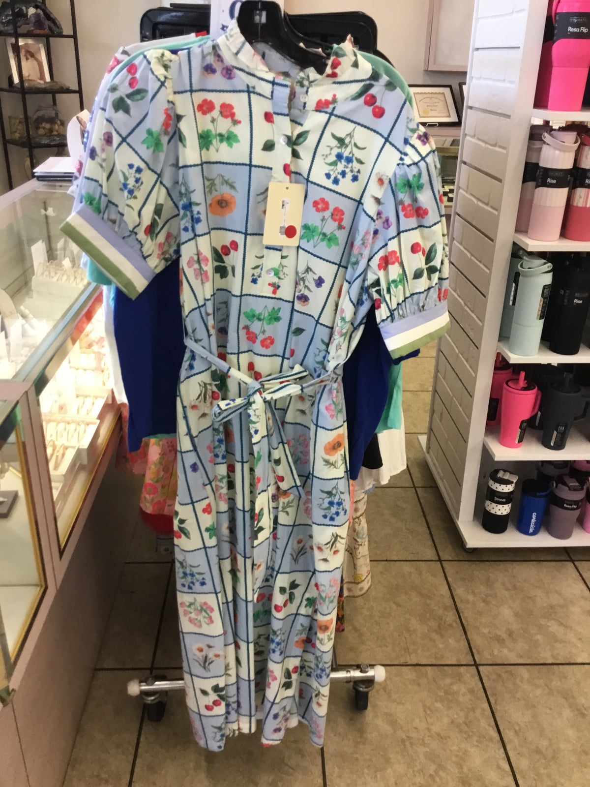 D29863 Blue Flower and Fruit Dress