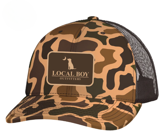 L0500047 Local Boy Youth Pocket Patch Trucker Hat Old School Camo 0