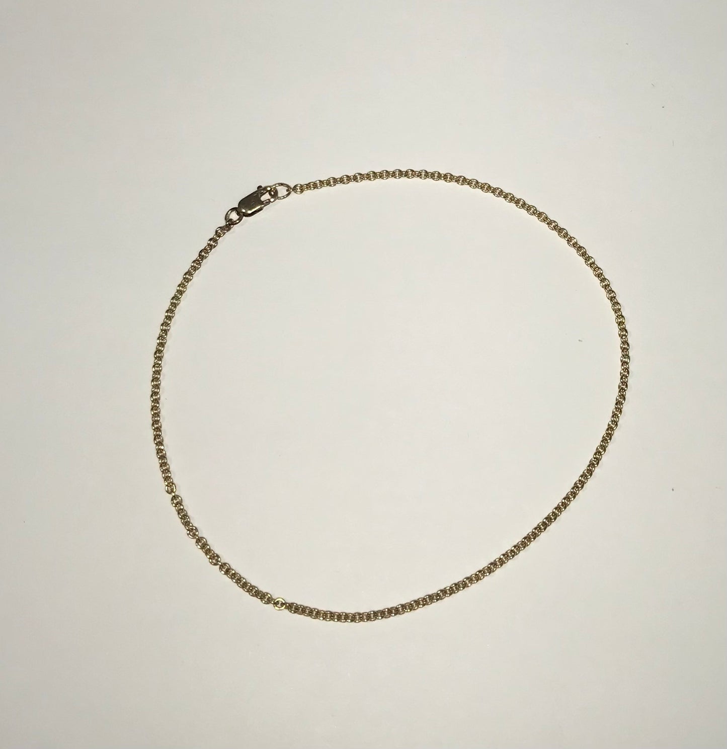 2021 14/20 Yellow Gold Filled Cable Chain Anklet