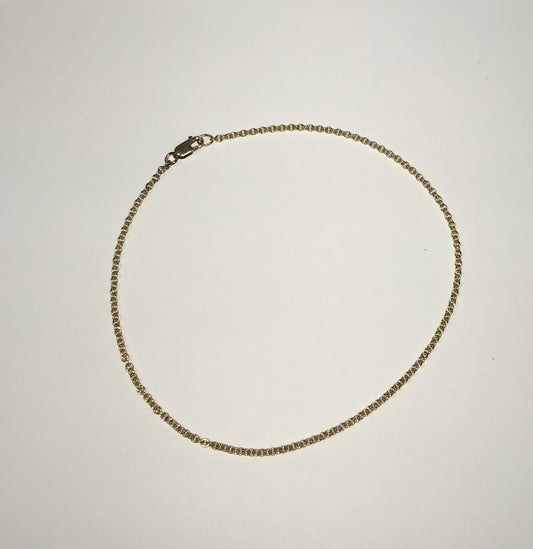 2021 14/20 Yellow Gold Filled Cable Chain Anklet