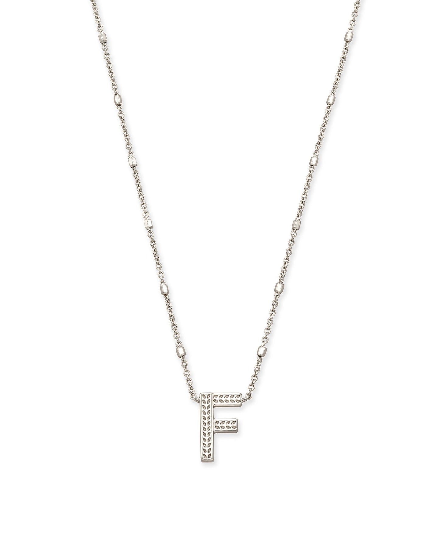 96088002 Kendra Scott Letter Pendant Necklace in Silver