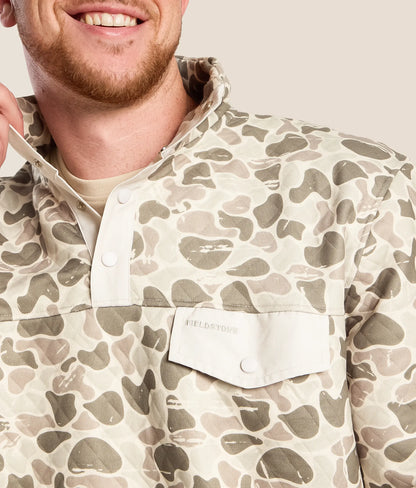 R938 Fieldstone Marsh Quilted Quarter Snap Pullover 0