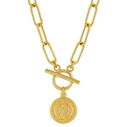 505 Ellie Vail Waterproof Gold-Plated Stainless-Steel Rowan Toggle Necklace