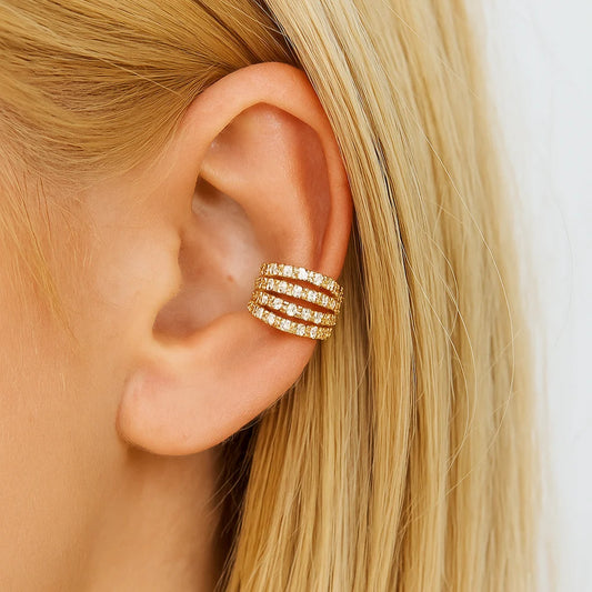76 Ellie Vail Waterproof Gold-Plated Stainless-Steel Miley Ear Cuff