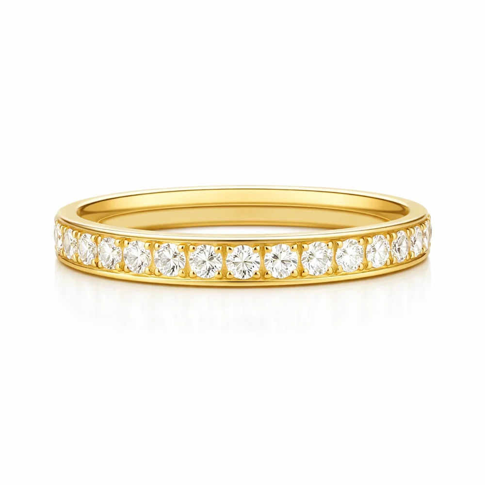 154 Ellie Vail Waterproof Gold-Plated Stainless-Steel Velia Dainty Eternity Band