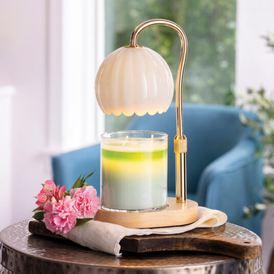 AJGSC Candle Warmers Milk Glass Candle Warmer Lamp