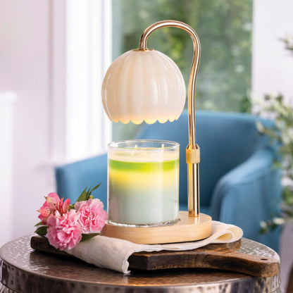 AJGSC Candle Warmers Milk Glass Candle Warmer Lamp