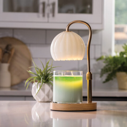 AJGSC Candle Warmers Milk Glass Candle Warmer Lamp