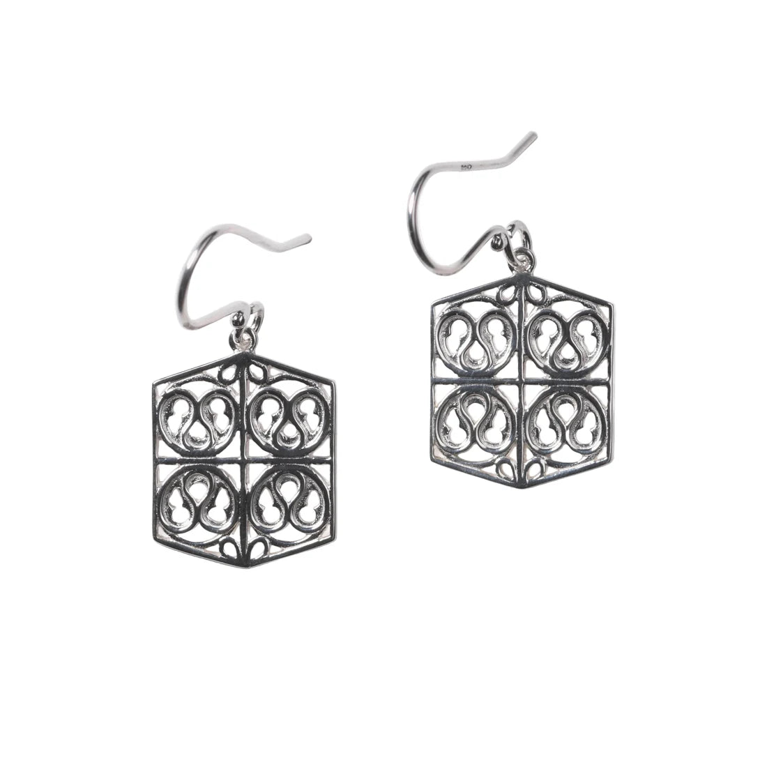 739 DER BE3024 Southern Gates Sterling Silver Biltmore Trefoil Earrings 0