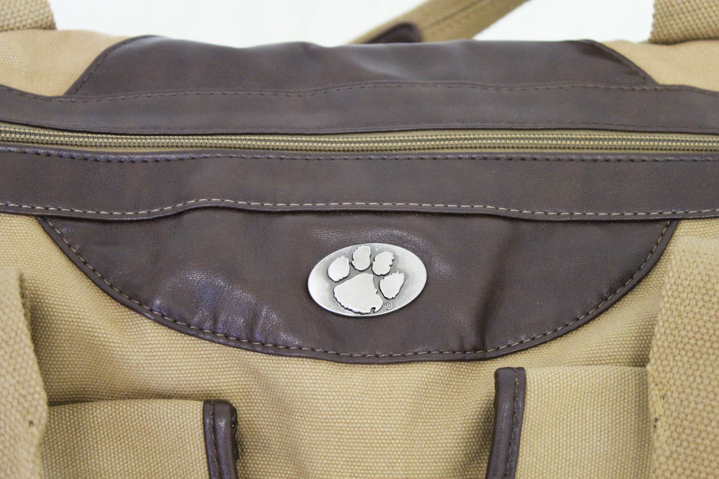 Clemson Khaki Canvas Weekender