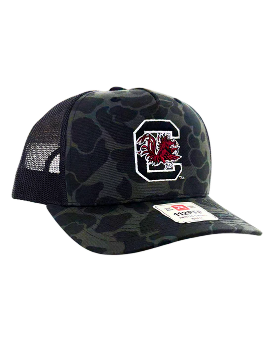 Palmetto Shirt Co. Gamecock Black C Mesh Black Camo Hat