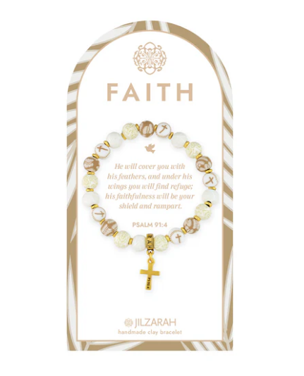 Jilzarah Ivory Palm Faith Bracelet