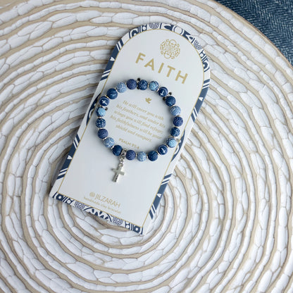 495-256 Jilzarah Blue Faith Bracelet
