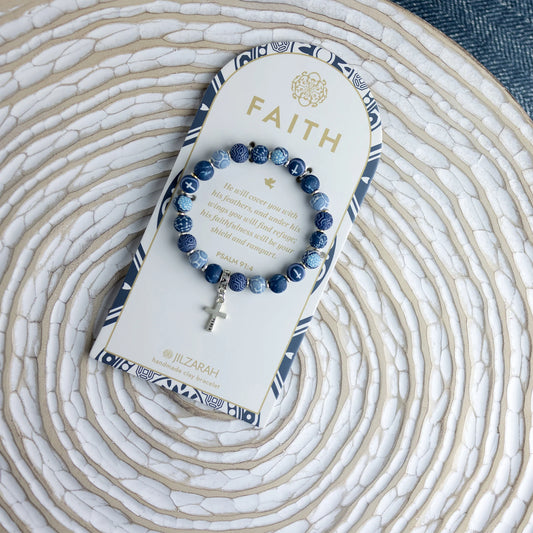 495-256 Jilzarah Blue Faith Bracelet