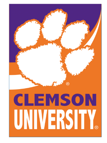 Clemson University Burlap Flag House Flag