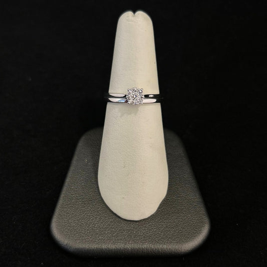 10K White Gold .15CTTW Diamond Wedding Set