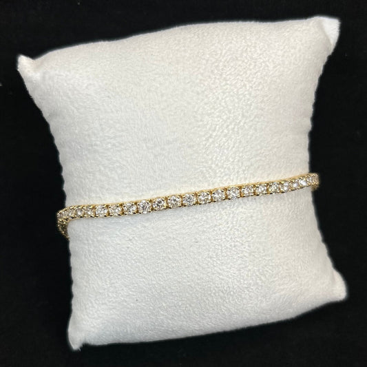 14K Yellow Gold 5.20CTTW Diamond Tennis Bracelet