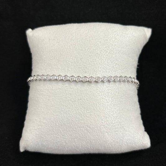 10K White Gold .5CTTW Diamond Tennis Bracelet