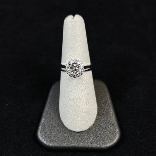 14K White Gold .75CTTW Diamond Semi Mount Wedding Set