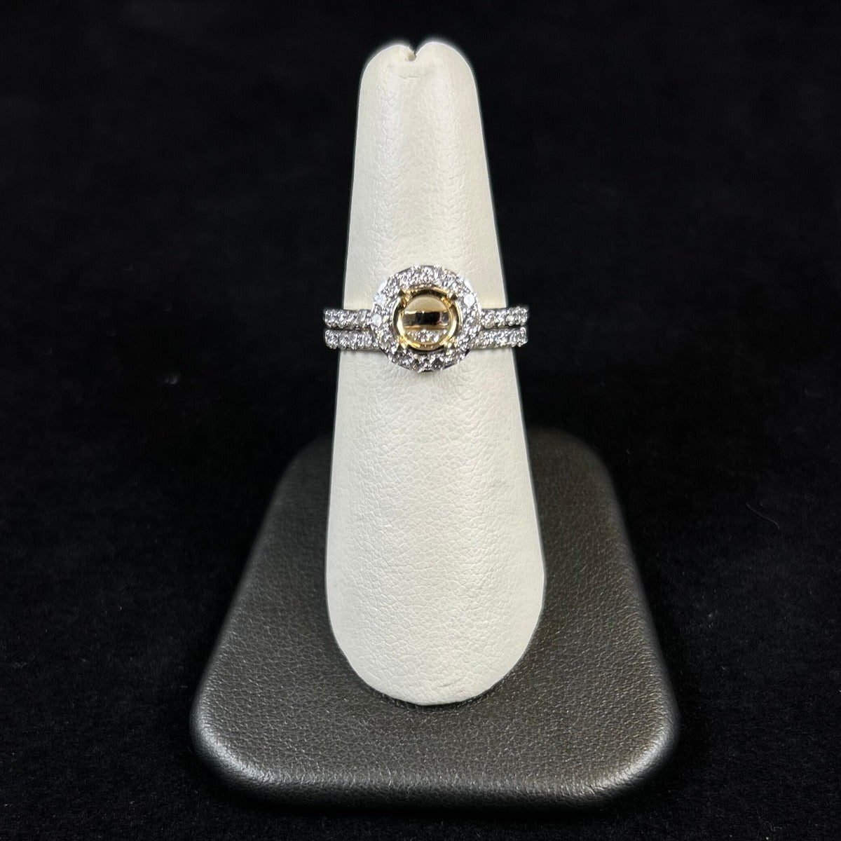 14K Yellow Gold .83CTTW Diamond Wedding Set