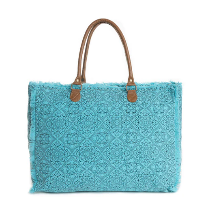Triple Fork Ranch Weekender Bag in Turquoise
