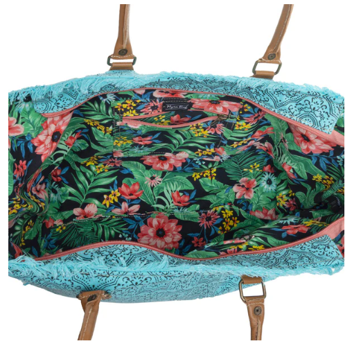 Triple Fork Ranch Weekender Bag in Turquoise