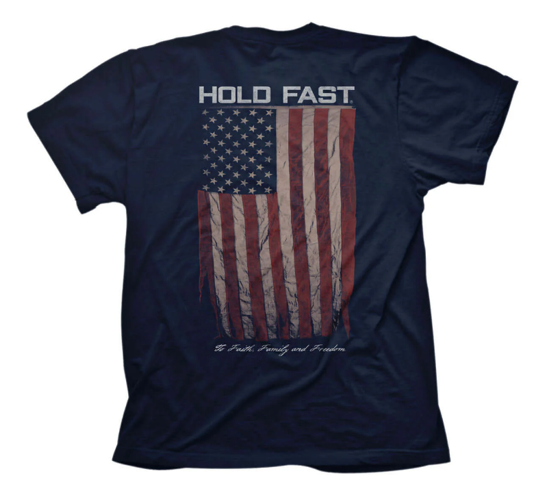 Kerusso Hold Fast Men's T-Shirt Battle Flag