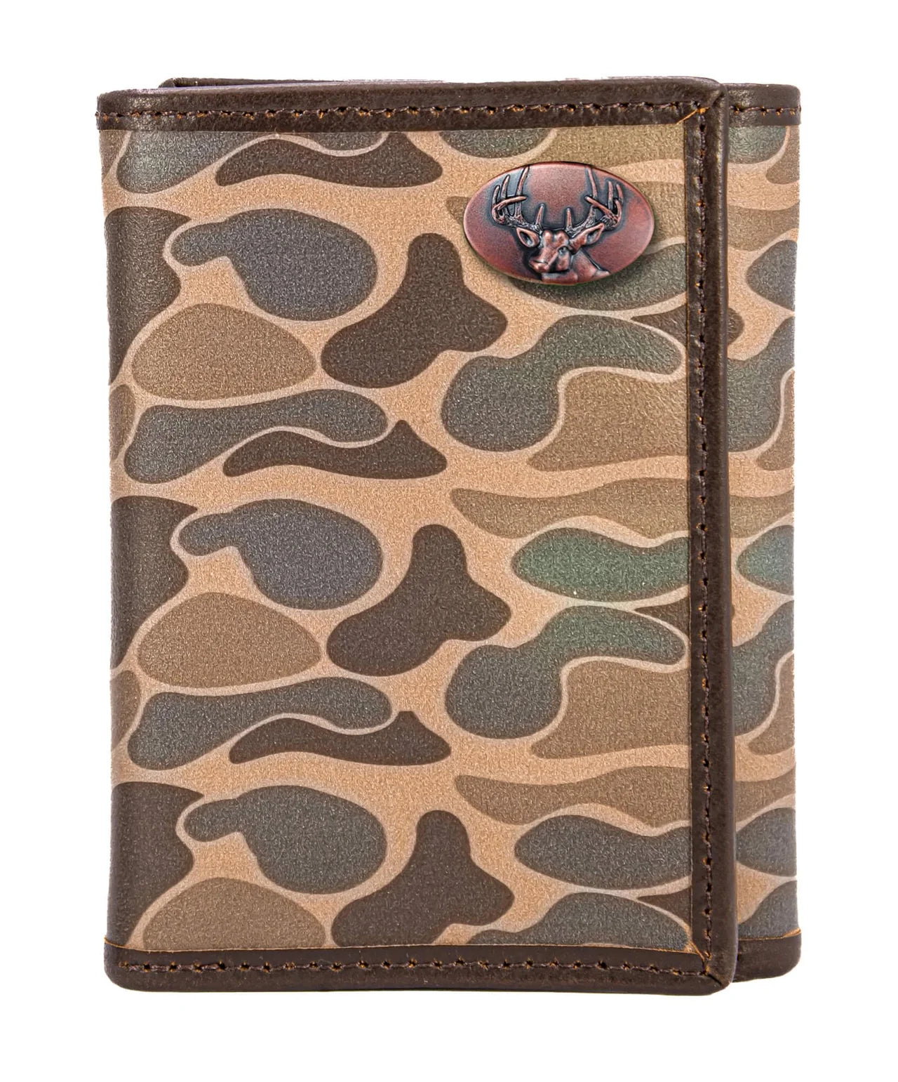 IWT2-OS-BUCK -BRCM Zep-Pro Buck Men's Trifold Wallet Old School Camo 0