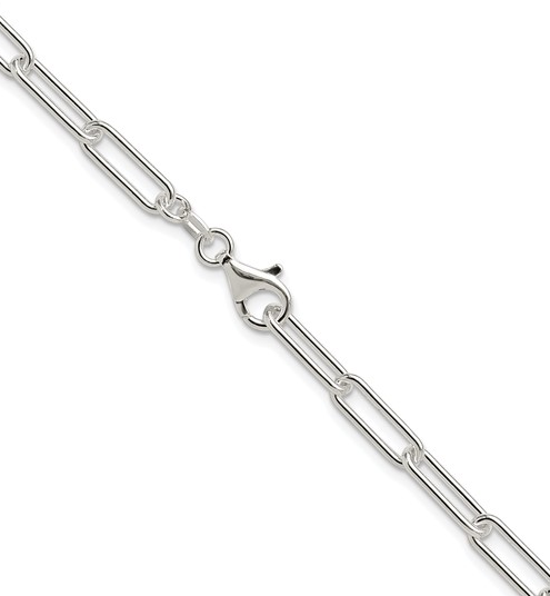 Sterling Silver 4.5mm Paperclip Chain - 20"