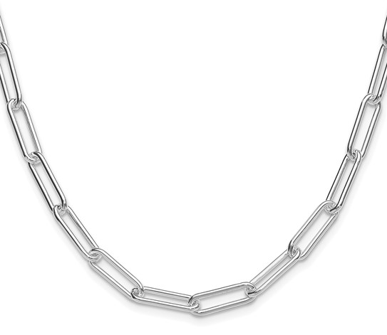 Sterling Silver 5.5mm Paperclip Chain - 18"