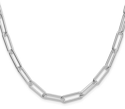 Sterling Silver 5.5mm Paperclip Chain - 18"
