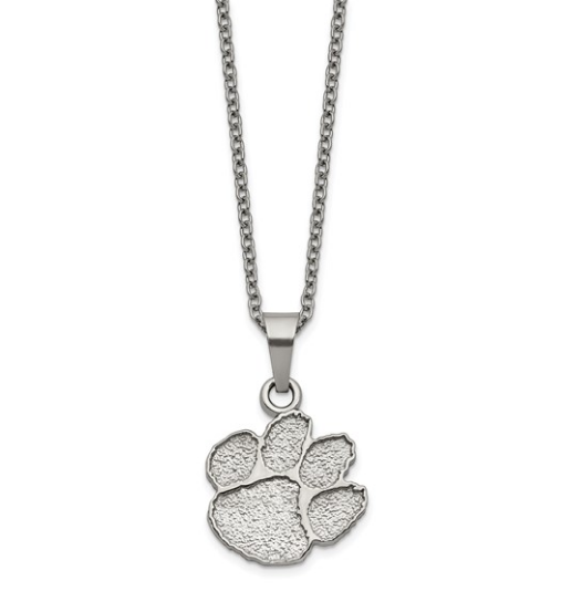 Stainless Steel Clemson University Tiger Paw - 18"