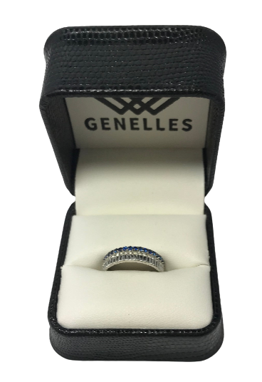XL-1000-S-W/G 10K White Gold .60CTW Sapphire/Diamond Band