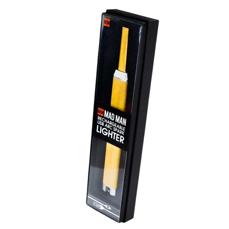 2703B Mad Man Rechargeable USB Arc Spark Lighter - Wood